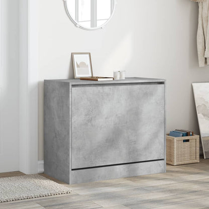 Scarpiera Grigio Cemento 80x42x69 cm in Legno Multistrato