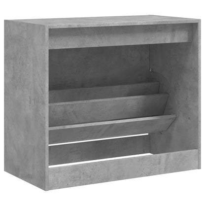 Scarpiera Grigio Cemento 80x42x69 cm in Legno Multistrato