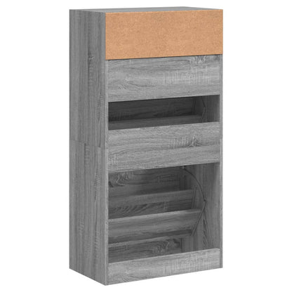Scarpiera Grigio Sonoma 60x34x116 cm in Legno Multistrato - homemem39