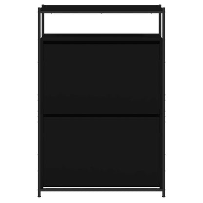 Scarpiera Nera 75x34x112 cm in Legno Multistrato - homemem39