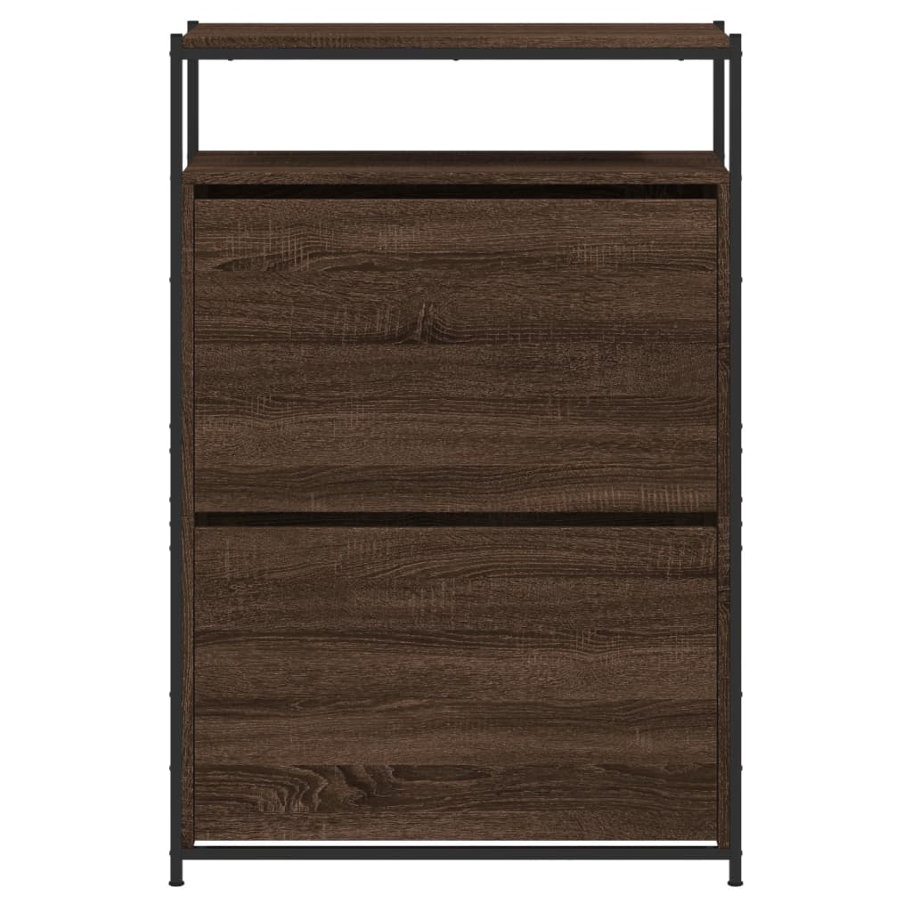 Scarpiera Rovere Marrone 75x34x112 cm in Legno Multistrato - homemem39