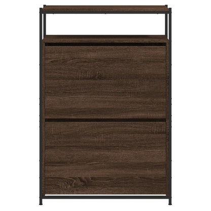 Scarpiera Rovere Marrone 75x34x112 cm in Legno Multistrato - homemem39