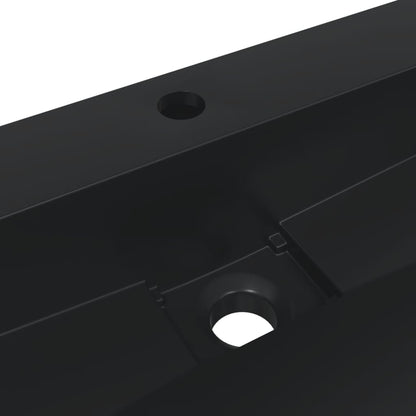Lavandino 60x38x11 cm Blocco in Marmo/Minerale Nero Opaco - homemem39