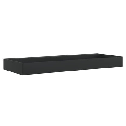 Lavandino 120x46x11 cm Blocco in Marmo/Minerale Nero Opaco