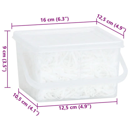 Elastici per Trecce Cavallo 2500 pz Bianchi in Silicone - homemem39