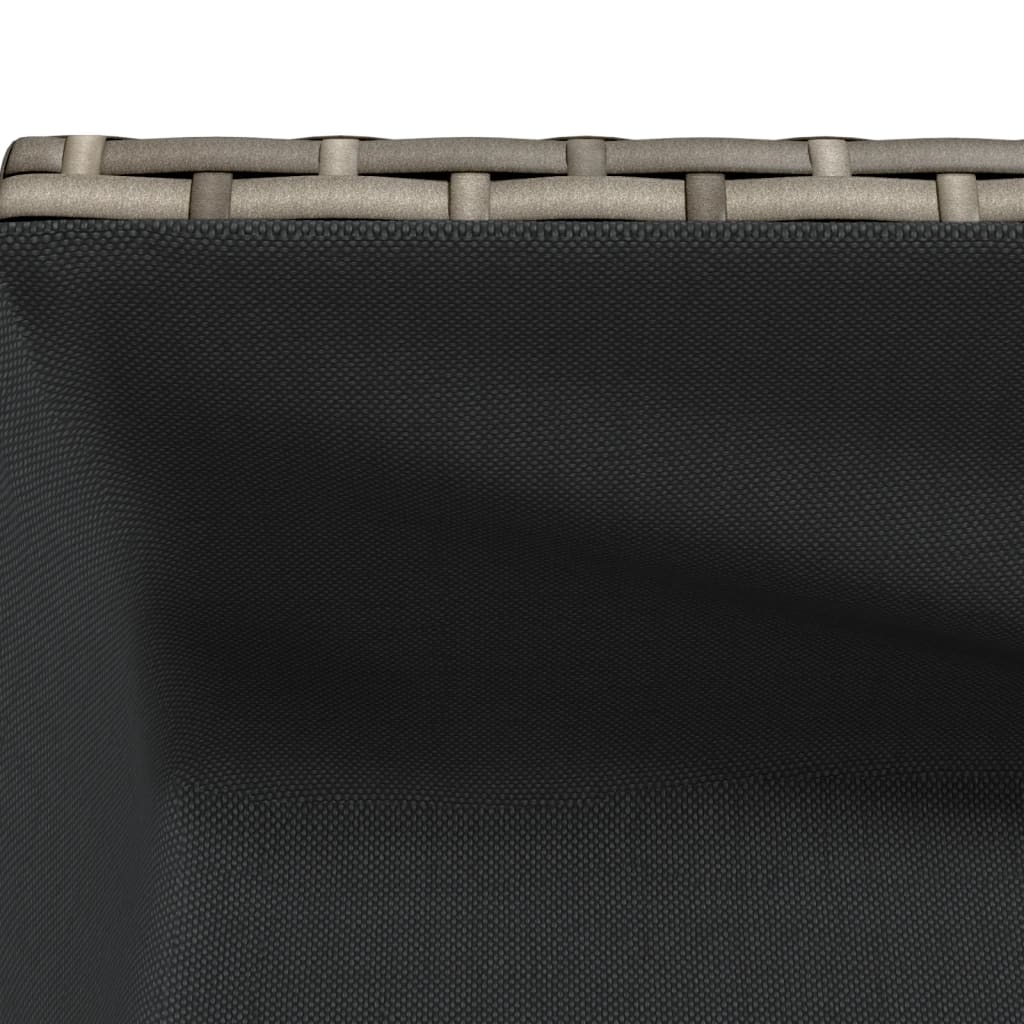 Fioriera da Giardino con Ripiano Grigia in Polyrattan | homemem39