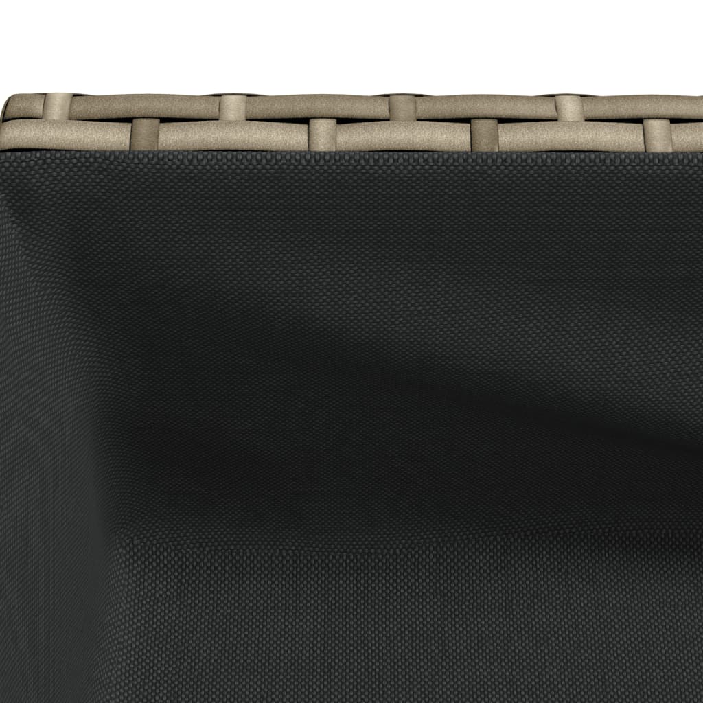 Fioriera da Giardino con Ripiano Grigia in Polyrattan