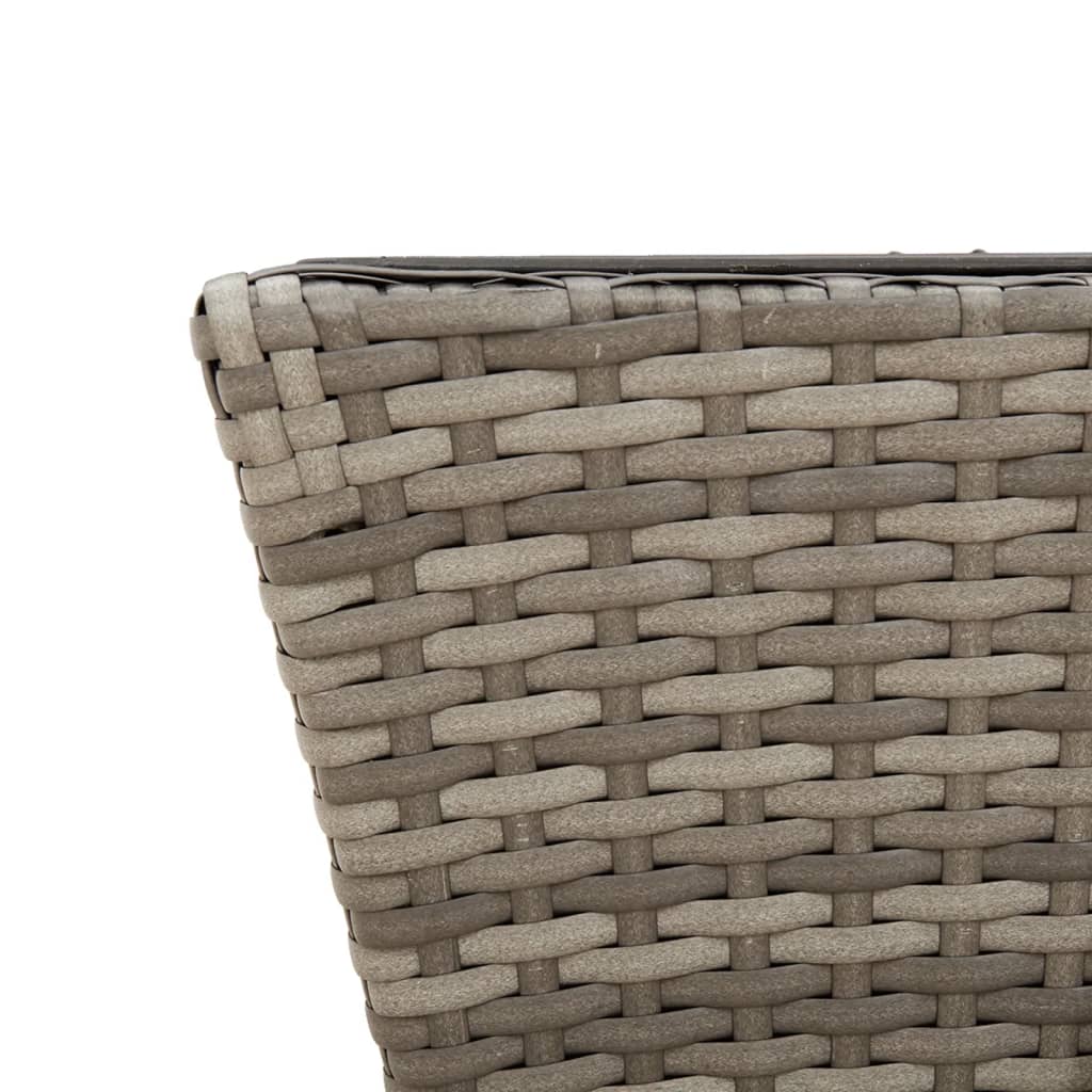 Fioriere con Ganci 2 pz Grigie in Polyrattan | homemem39
