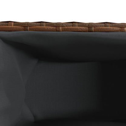 Fioriera con 2 Vasi Marrone 90x20x40 cm in Polyrattan | homemem39