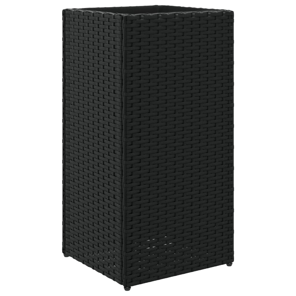 Fioriera da Giardino Nero 30x30x60 cm in Polyrattan | homemem39