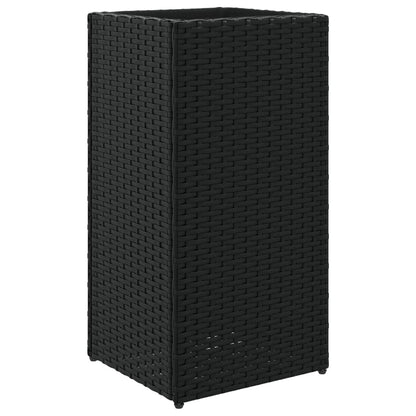 Fioriera da Giardino Nero 30x30x60 cm in Polyrattan | homemem39