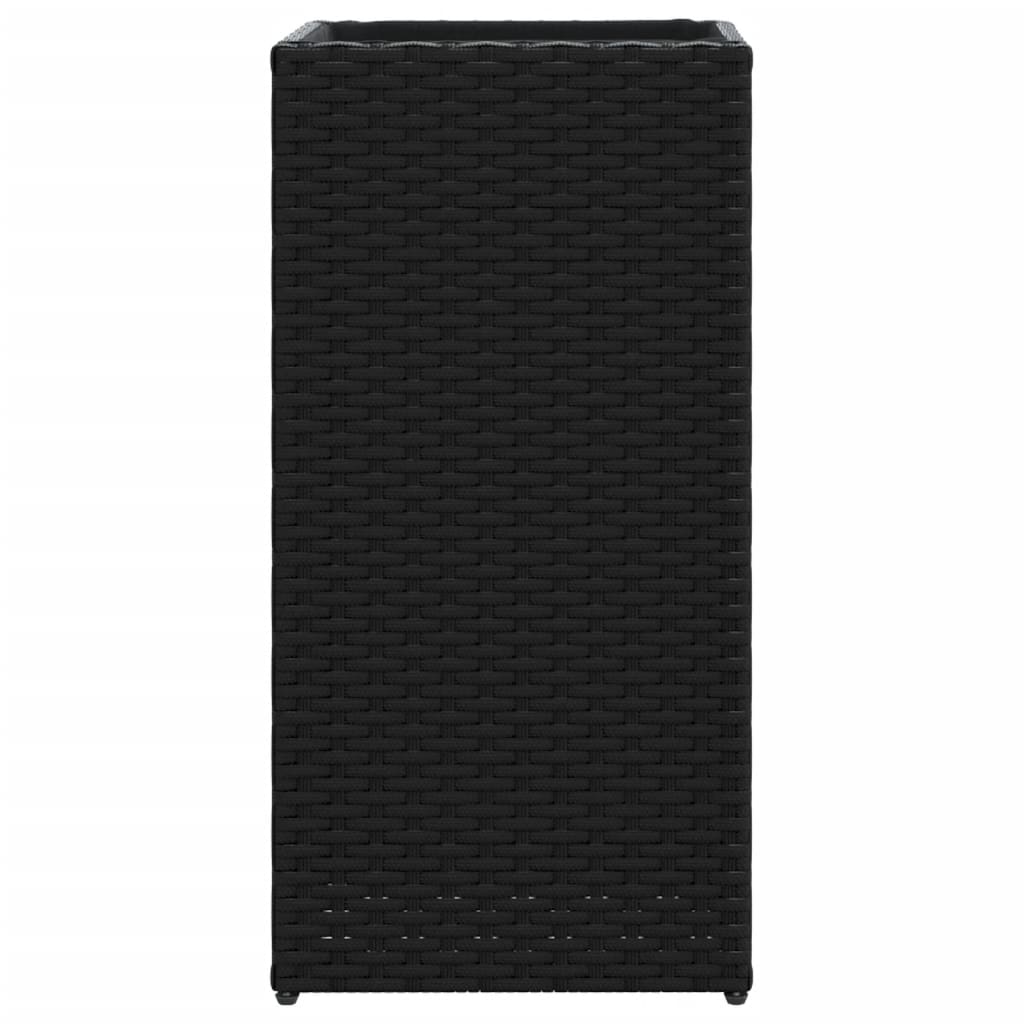 Fioriera da Giardino Nero 30x30x60 cm in Polyrattan | homemem39