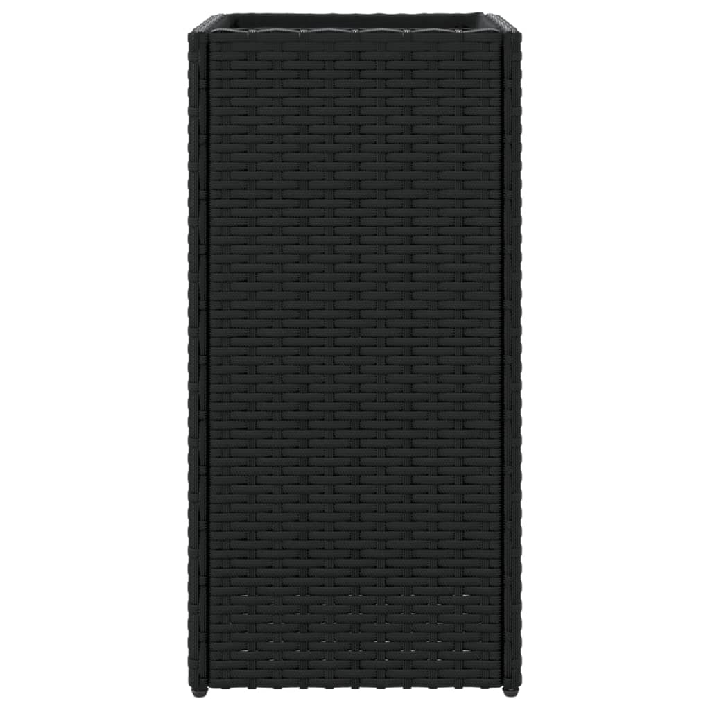 Fioriera da Giardino Nero 30x30x60 cm in Polyrattan | homemem39