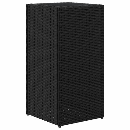 Fioriera da Giardino Nero 30x30x60 cm in Polyrattan | homemem39