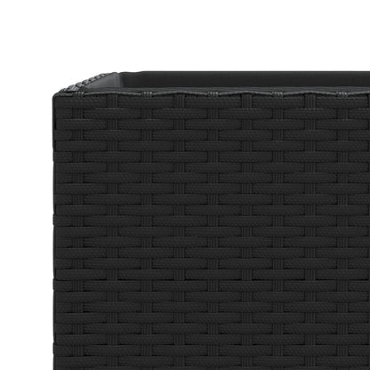 Fioriera da Giardino Nero 30x30x60 cm in Polyrattan | homemem39