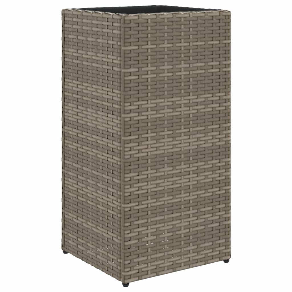 Fioriera da Giardino Grigia 30x30x60 cm in Polyrattan | homemem39