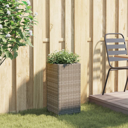 Fioriera da Giardino Grigia 30x30x60 cm in Polyrattan | homemem39