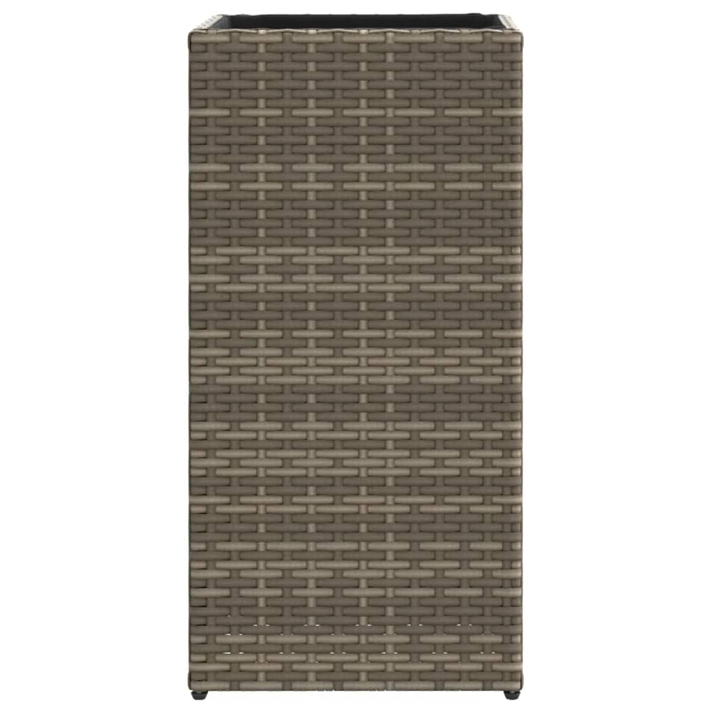 Fioriera da Giardino Grigia 30x30x60 cm in Polyrattan | homemem39