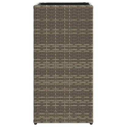 Fioriera da Giardino Grigia 30x30x60 cm in Polyrattan | homemem39