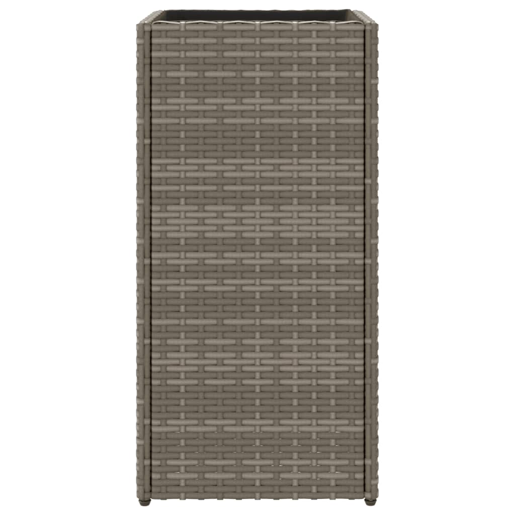 Fioriera da Giardino Grigia 30x30x60 cm in Polyrattan | homemem39
