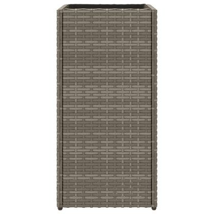 Fioriera da Giardino Grigia 30x30x60 cm in Polyrattan | homemem39