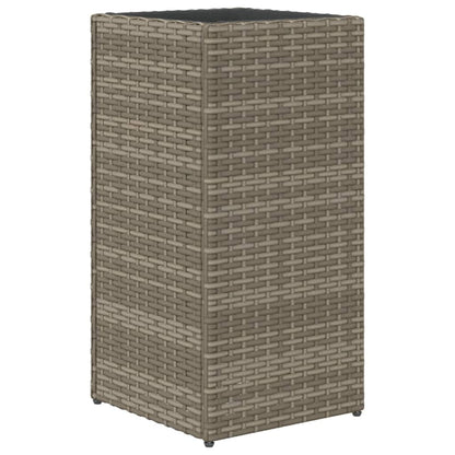 Fioriera da Giardino Grigia 30x30x60 cm in Polyrattan | homemem39