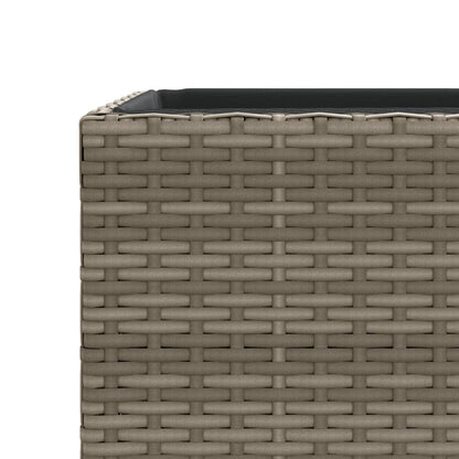 Fioriera da Giardino Grigia 30x30x60 cm in Polyrattan | homemem39