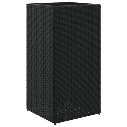 Fioriera da Giardino Nera 40x40x80 cm in Polyrattan | homemem39