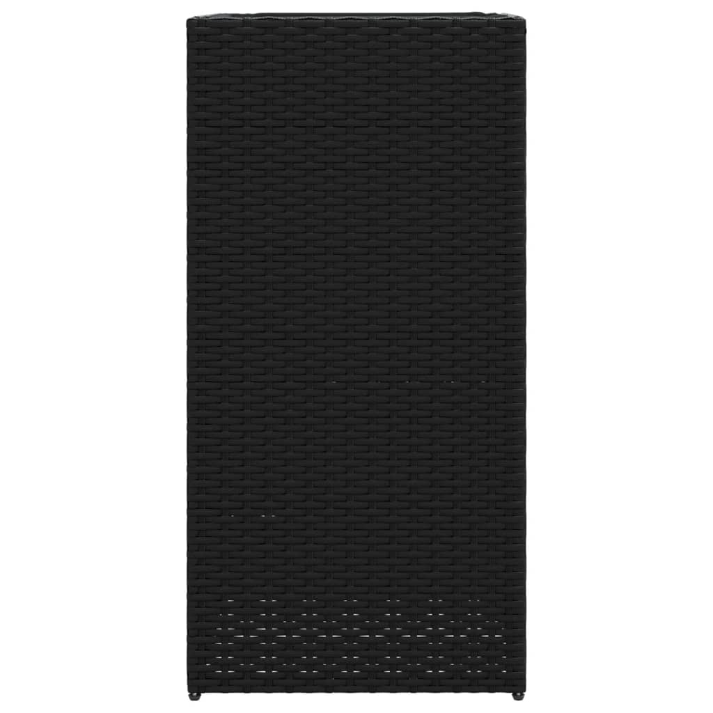 Fioriera da Giardino Nera 40x40x80 cm in Polyrattan | homemem39