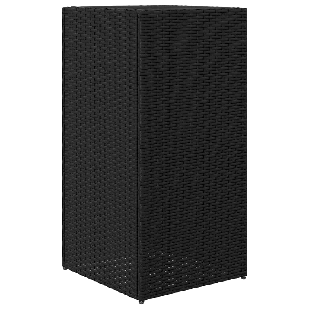 Fioriera da Giardino Nera 40x40x80 cm in Polyrattan | homemem39