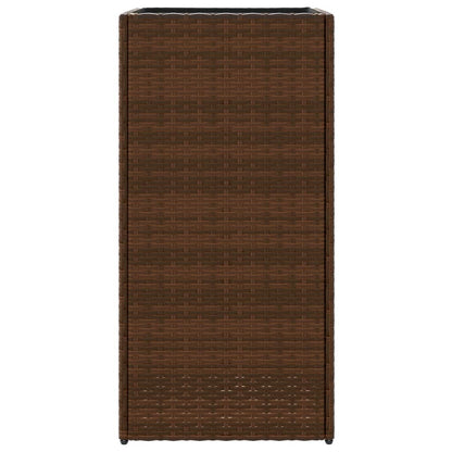 Fioriera da Giardino Marrone 40x40x80 cm in Polyrattan | homemem39