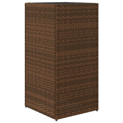 Fioriera da Giardino Marrone 40x40x80 cm in Polyrattan | homemem39