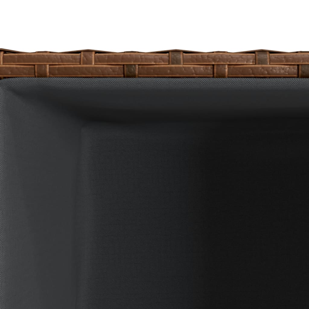 Fioriera da Giardino Marrone 40x40x80 cm in Polyrattan - homemem39