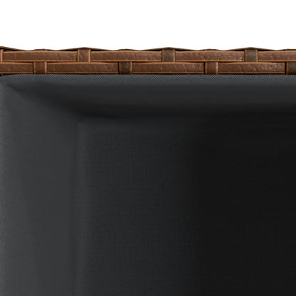 Fioriera da Giardino Marrone 40x40x80 cm in Polyrattan - homemem39