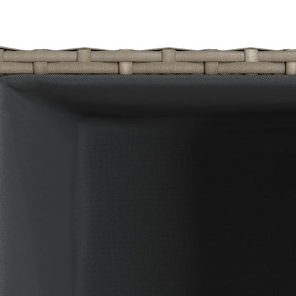 Fioriera da Giardino Grigia 40x40x80 cm in Polyrattan