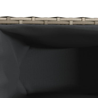 Fioriera da Giardino con 3 Vasi Grigia 105x30x32 cm Polyrattan