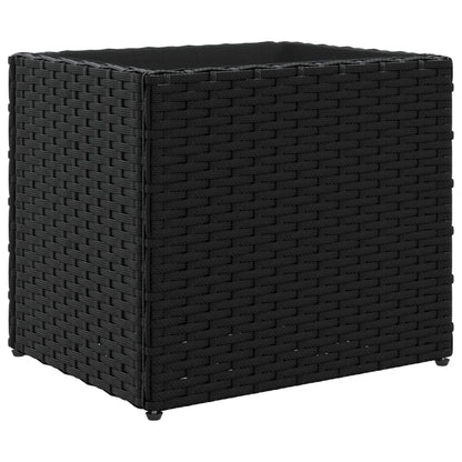 Fioriera da Giardino Nera 36x30x32 cm in Polyrattan