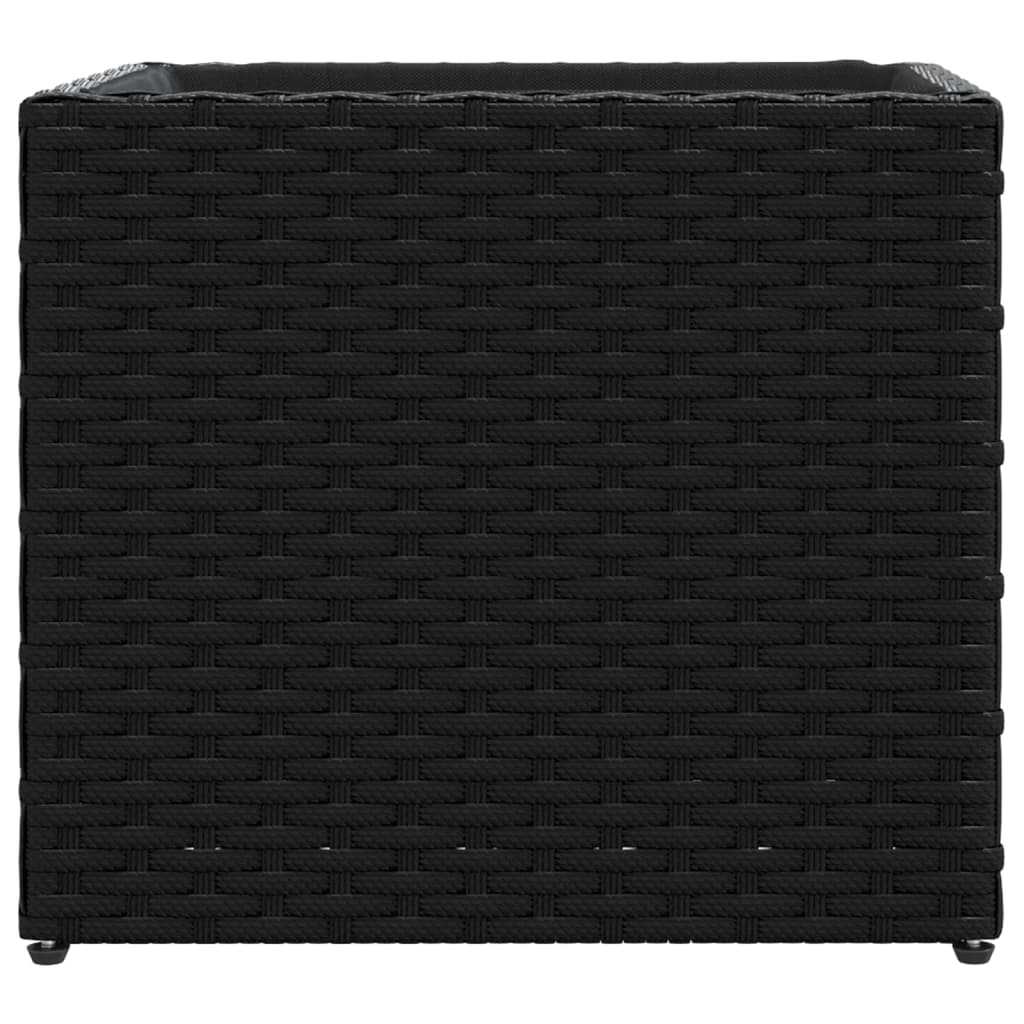 Fioriera da Giardino Nera 36x30x32 cm in Polyrattan