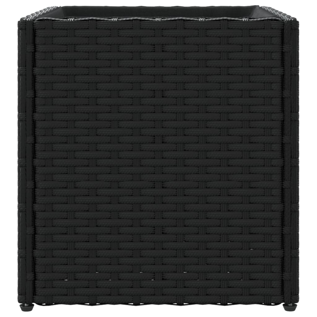 Fioriera da Giardino Nera 36x30x32 cm in Polyrattan | homemem39