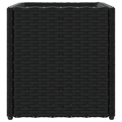 Fioriera da Giardino Nera 36x30x32 cm in Polyrattan | homemem39