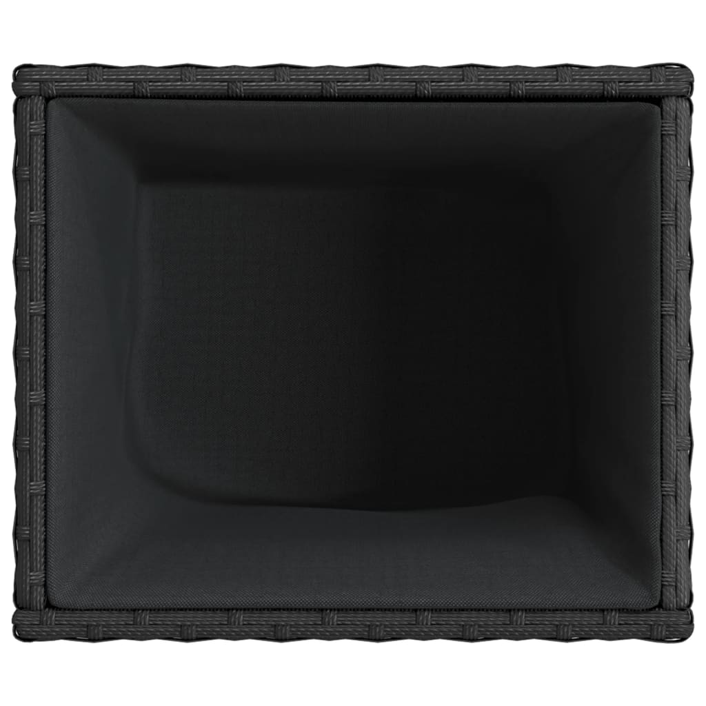 Fioriera da Giardino Nera 36x30x32 cm in Polyrattan | homemem39