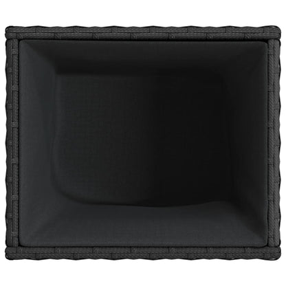 Fioriera da Giardino Nera 36x30x32 cm in Polyrattan
