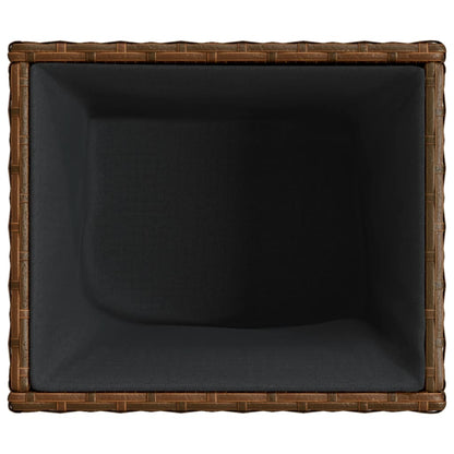 Fioriera da Giardino Marrone 36x30x32 cm in Polyrattan | homemem39