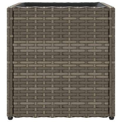Fioriera da Giardino Grigia 36x30x32 cm in Polyrattan | homemem39