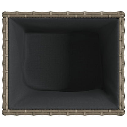 Fioriera da Giardino Grigia 36x30x32 cm in Polyrattan