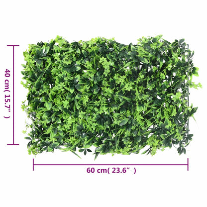  vidaXL Recinzione Foglie Artificiali 24 pz Verde 40x60 cm