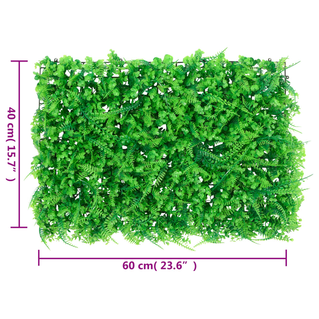 vidaXL Fence Artificial Fern Leaves 6 pcs Green 40x60 cm