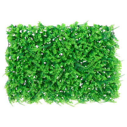  vidaXL Recinzione Foglie Felce Artificiali 24 pz Verde 40x60 cm