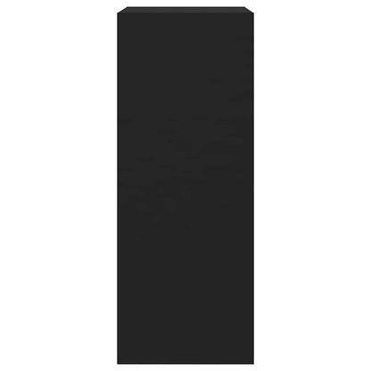 Scarpiera con 2 Cassetti Ribaltabili Nera 60x42x108 cm