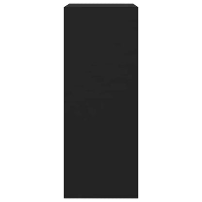 Scarpiera con 2 Cassetti Ribaltabili Nera 60x42x108 cm